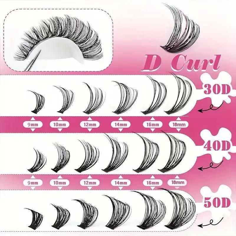 Eyelash Extension Cluster - Kit Professionale di Ciglia a Ciuffetti