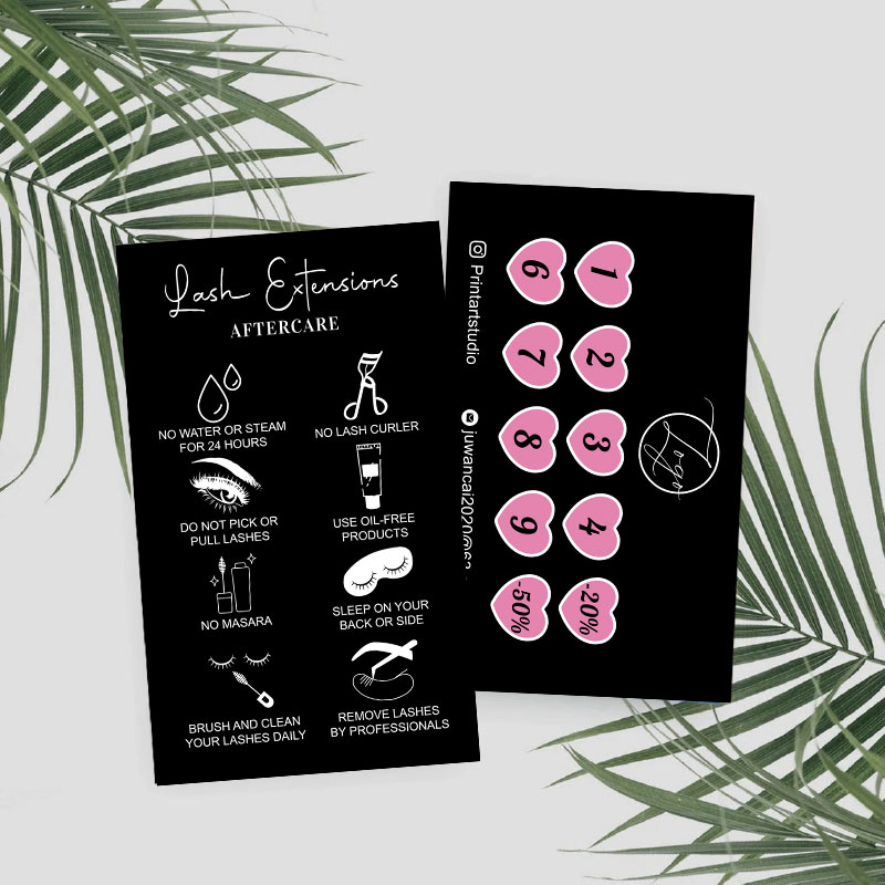Biglietti fedeltà personalizza - Eyelash Extension Aftercare recensione e prezzo