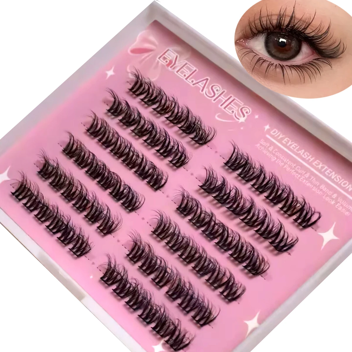 AMSDCN 10 Fili di Ciglia Finte - Eyelash Extension For Big Eyes recensione e prezzo